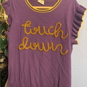 BiBi Purple and Gold Touchdown Blouse | LSU | Minnesota Vikings